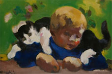 Pitzi mit Katze, 1956